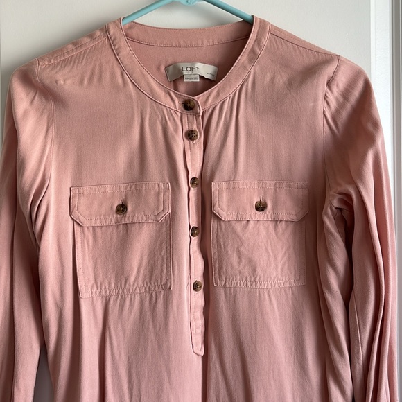 LOFT Pink Long Sleeved Blouse - Picture 3 of 7
